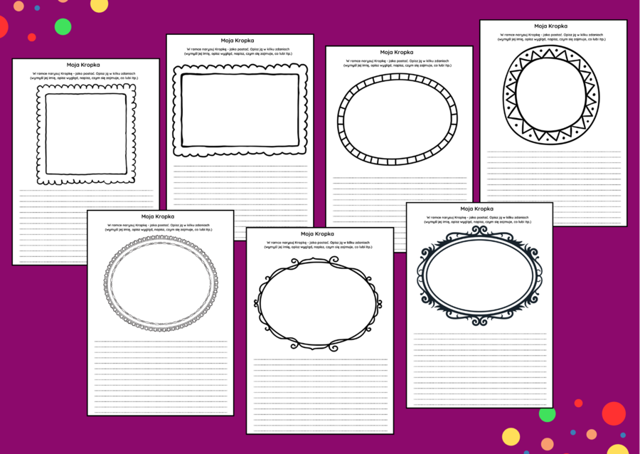DZIEŃ KROPKI – na języku polskim – karta pracy – kl.2-6 - 7 wersji