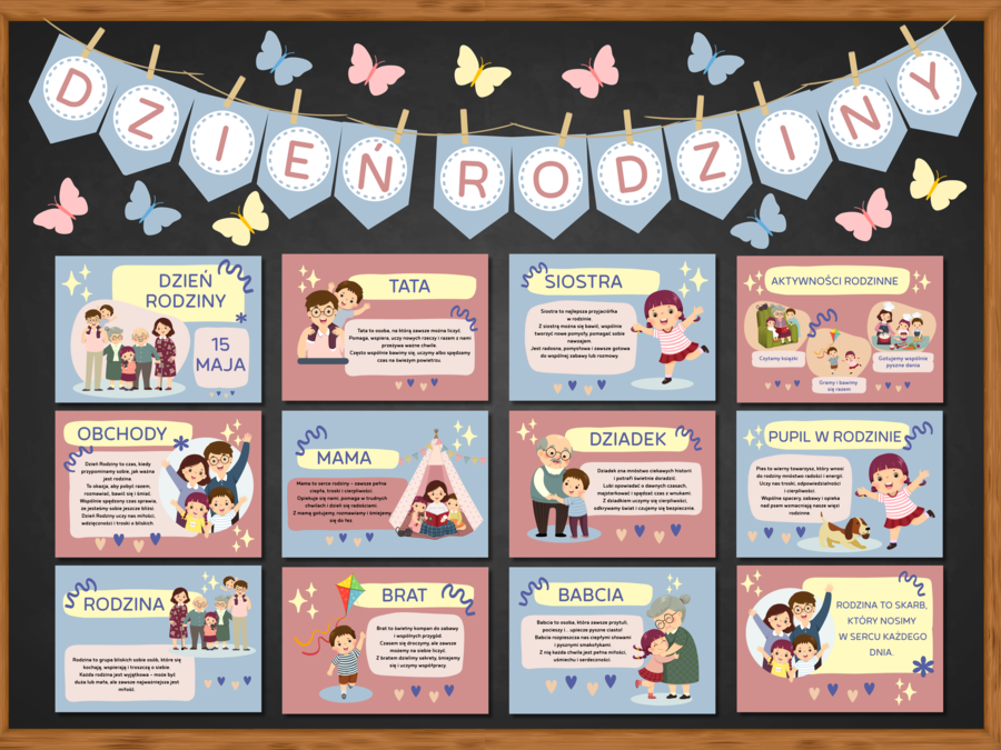 ZESTAW materiałów na gazetkę — DZIEŃ RODZINY