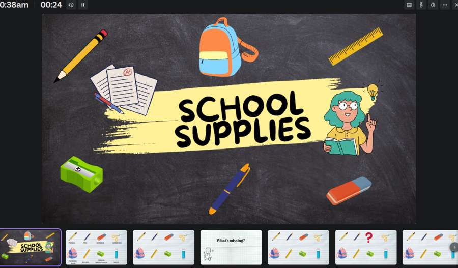 School supplies - What's missing? (Przybory szkolne)