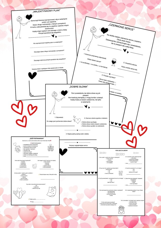 ❤️ WALENTYNKOWE CZYTANIE ZE ZROZUMIENIEM (kl. 1–3)