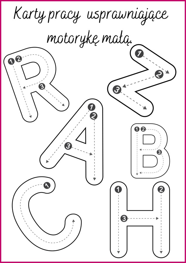 Grafomotoryka alfabet