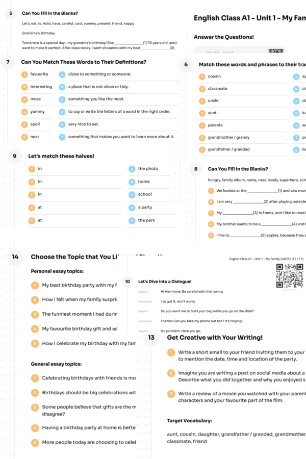 English Class A1 – Unit 1 – karta pracy – My Family (24/25) – nationalities, countries – Krzyżówka GRATIS