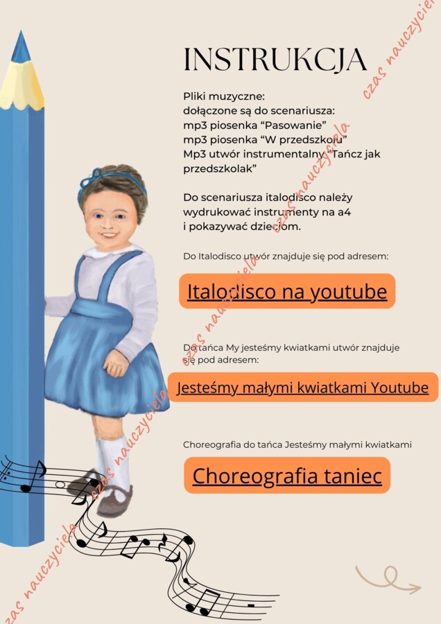 Scenariusz pasowania na przedszkolaka - dwie wersje. Piękna oprawa muzyczna i taneczna.