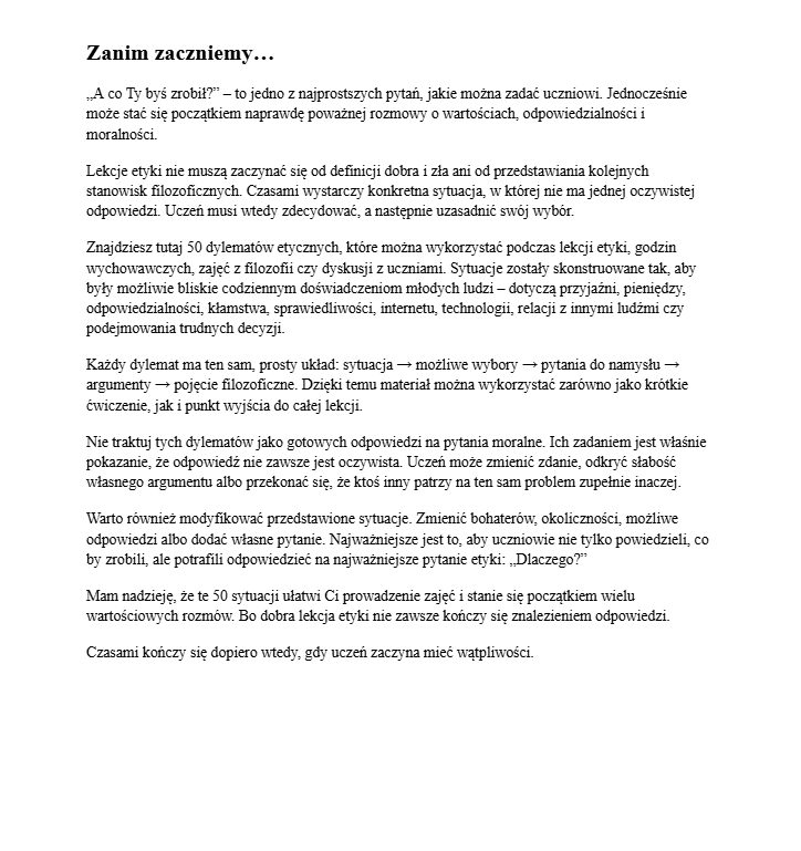 50 dylematów etycznych
