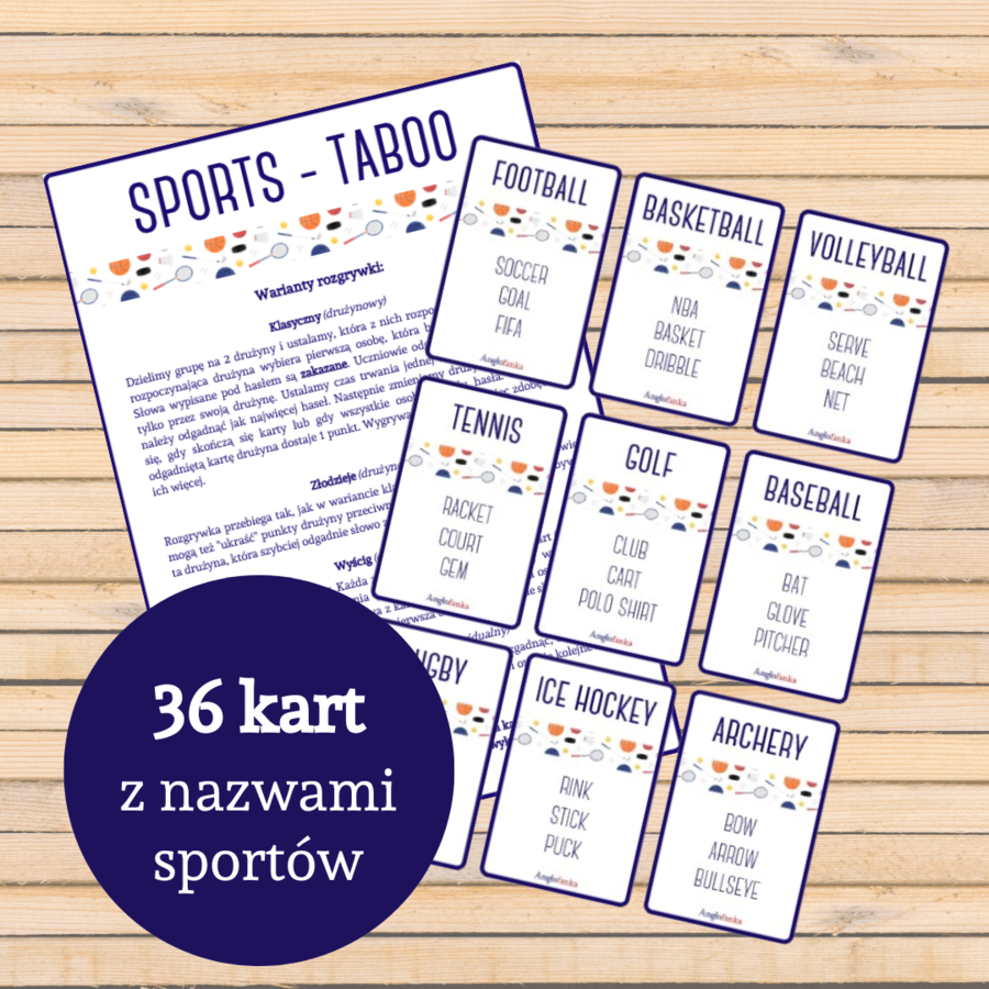 Sports - Taboo | 36 kart | Sporty