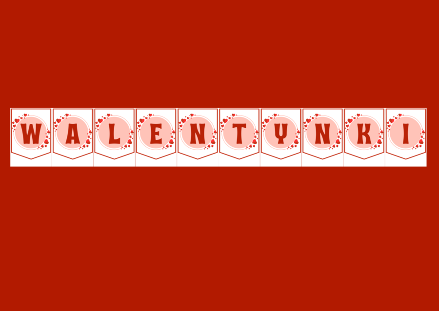 WALENTYNKI – biblioteka – świetlica – przedszkole – GIRLANDA – gazetka