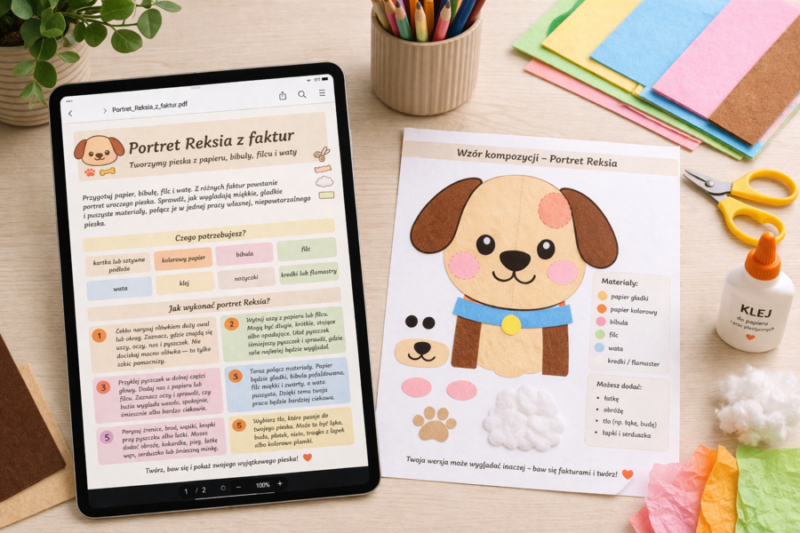 Portret Reksia z faktur