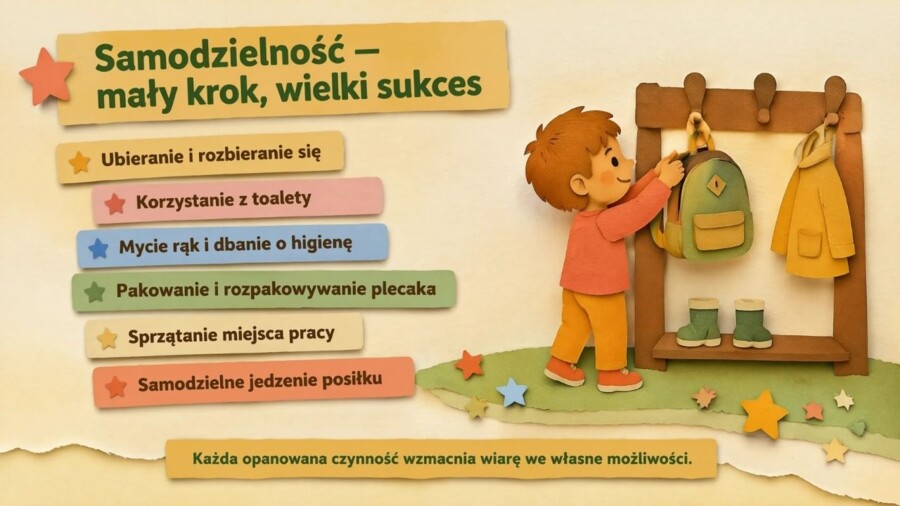 Rozpoczęcie roku przedszkolnego - gazetka lub prezentacja o adaptacji i rozwoju dziecka