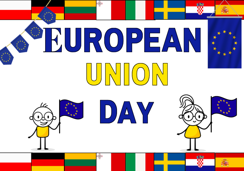 🇪🇺 Mini EU Pack – dekoracja na Dzień UE 33 strony A4 – pełen zestaw do druku i kreatywnej aranżacji Twojej gazetki