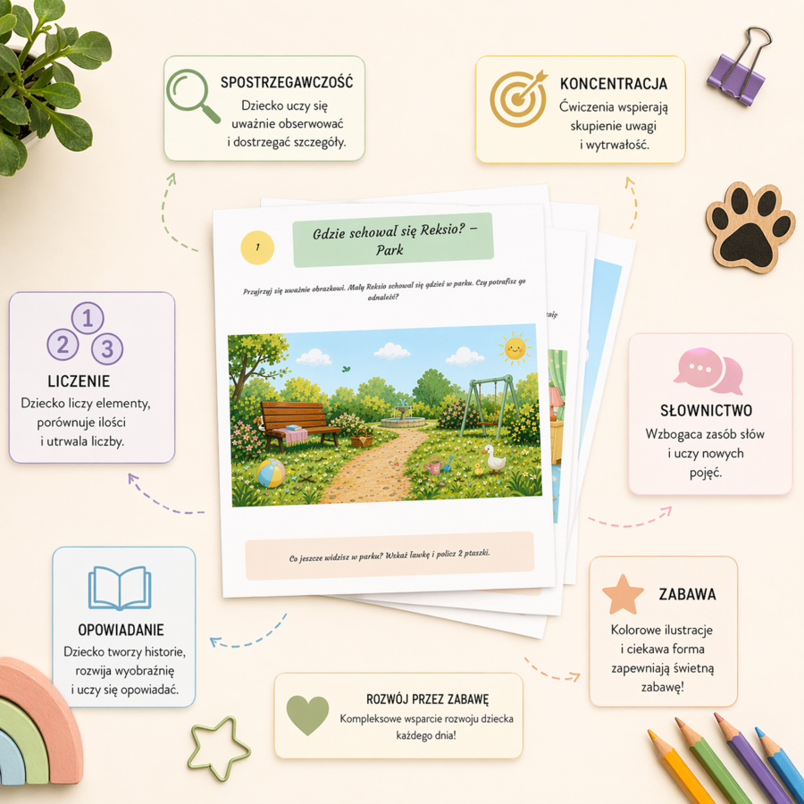 Gdzie schował się Reksio? – zabawa na spostrzegawczość