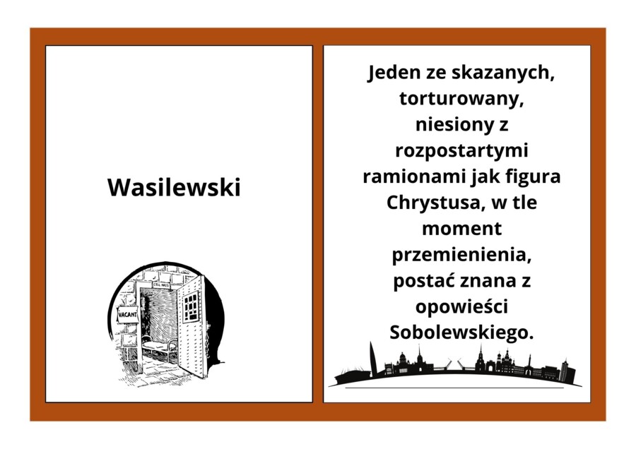 fiszki, bohaterowie "Dziadów", cz. III, pdf do druku, 10 kart