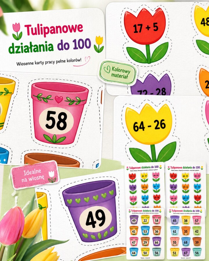 Tulipanowe działania do 100