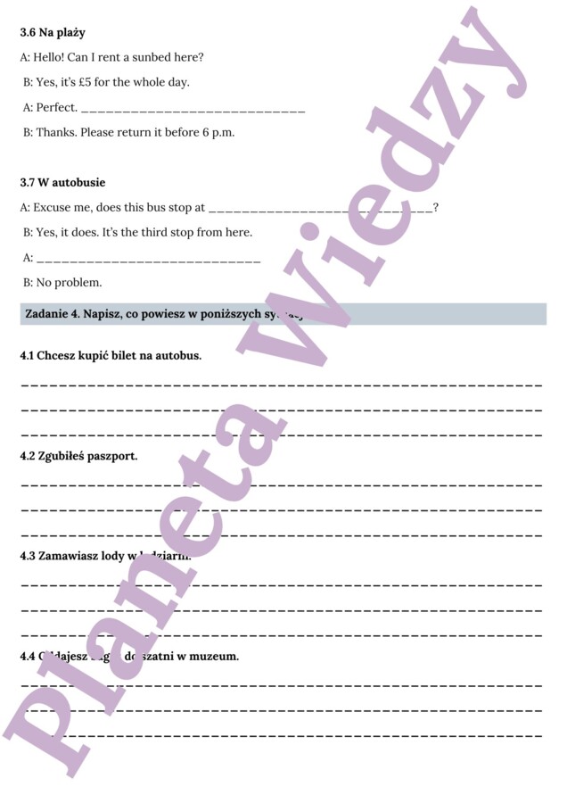 🌞WAKACYJNE REAKCJE JĘZYKOWE🌞- KARTA PRACY – SUMMER HOLIDAY - KLASY 4-8 SZKOŁY PODSTAWOWEJ- PRZYKŁADOWE DIALOGI NA WAKACJACH, NA LOTNISKU, W RESTAURACJI ITP., PYTANIA I SLOWNICTWO POTRZEBNE W PODRÓŻY, BUDOWANIE WŁASNYCH DIALOGÓW+ ODPOWIEDZI
