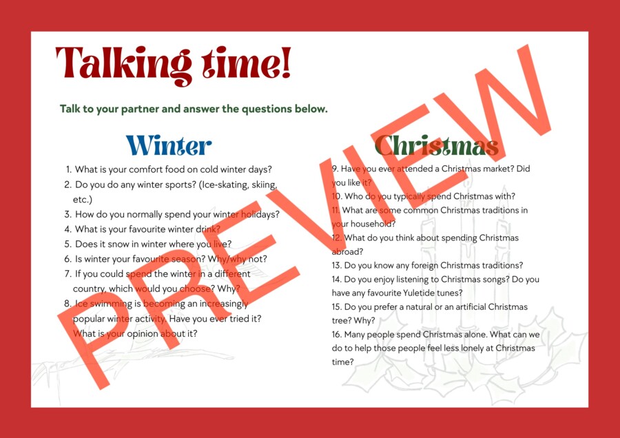 Świąteczna karta pracy