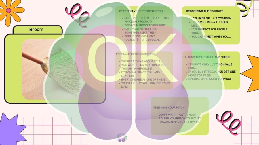 🎤 Sell It! – The One-Minute Sales Challenge: Rozwijaj kreatywne mówienie po angielsku 🧩angielski, mówienie, perswazja, sprzedaż, prezentacja, kreatywność, zabawa, rywalizacja, B1–B2, ćwiczenia speaking, produkty, opis przedmiotów, zwroty przydatne, usefu