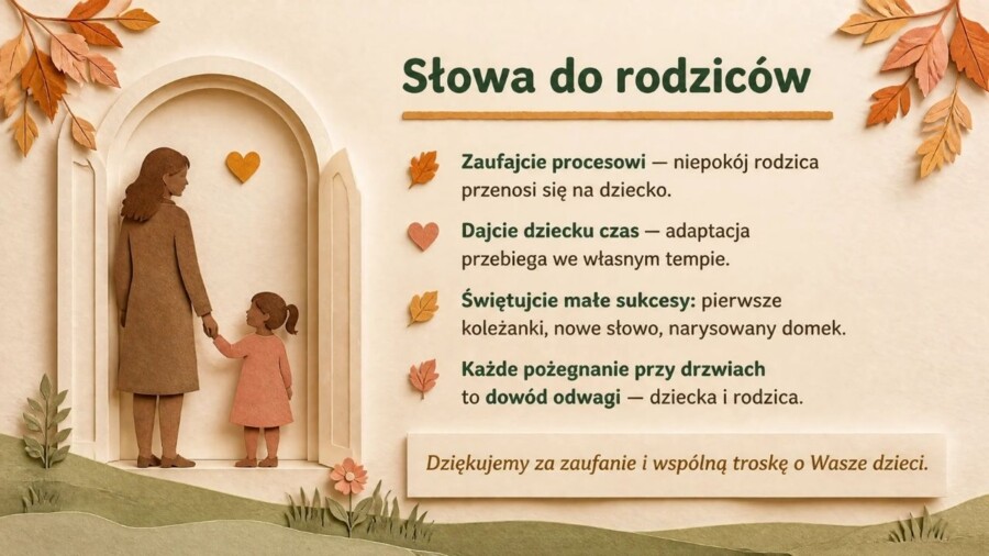 Rozpoczęcie roku przedszkolnego - gazetka lub prezentacja o adaptacji i rozwoju dziecka