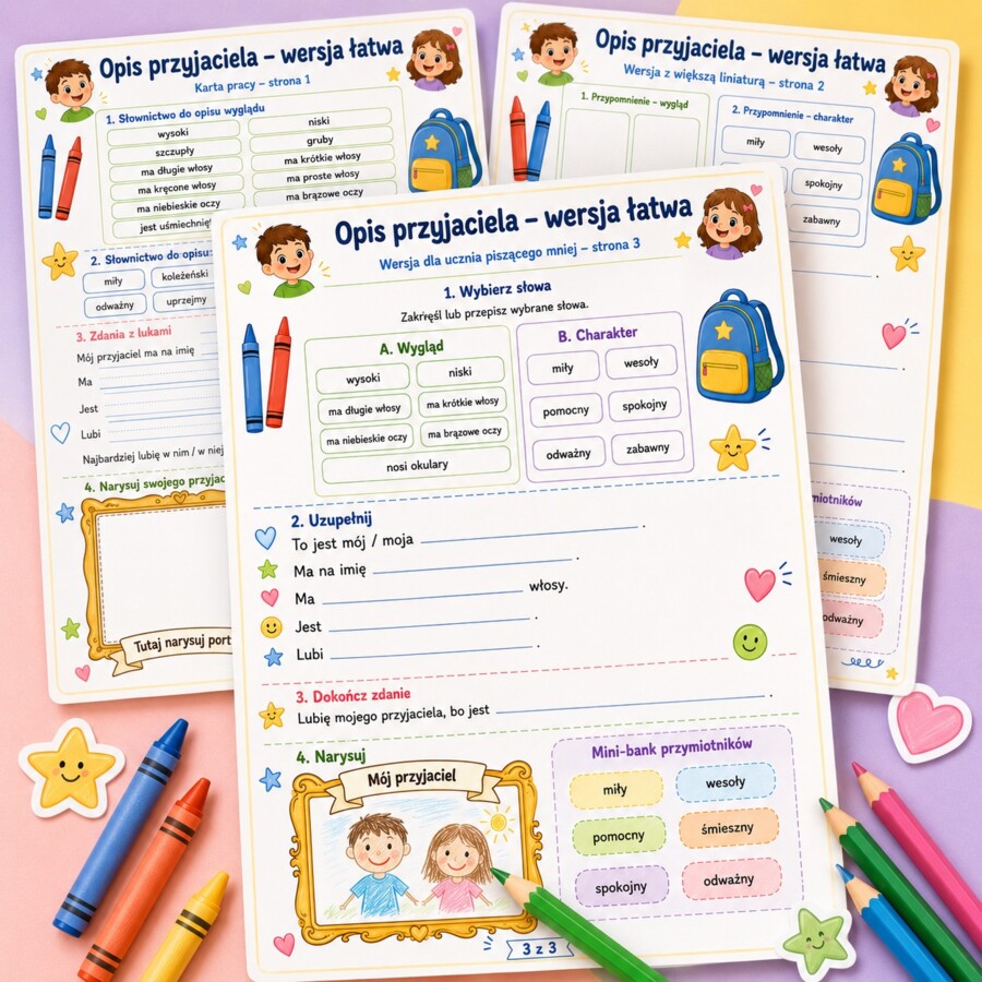 Opis przyjaciela - wersja łatwa