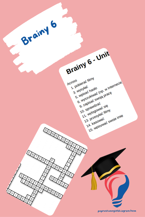 Brainy 6 – Unit 8 – krzyżówki – Adventure activities/Eco-friendly activities/Other