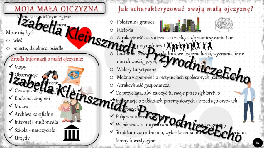 Sketchnotka - notatka „Moja mała ojczyzna” wykonana w power point do edycji. Geografia 7; „Mój region i moja mała ojczyzna”