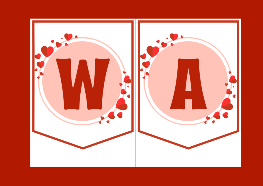 WALENTYNKI – biblioteka – świetlica – przedszkole – GIRLANDA – gazetka