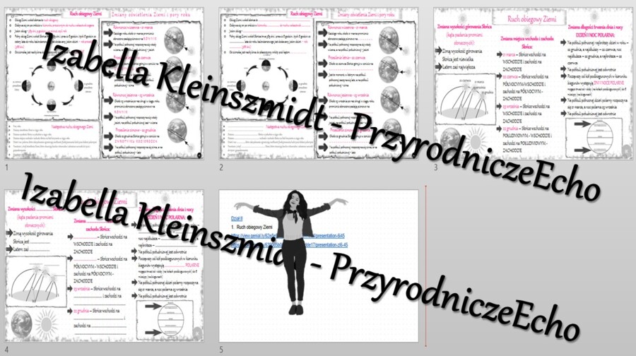 Minizestaw na temat „Ruch obiegowy Ziemi” – sketchnotka + karta pracy w power point + gratisowy link do prezentacji multimedialnej niekomercyjnej wykonanej w genial.ly do indywidualnego pobrania i użycia do celów niekomercyjnych. Geografia 6, „Ruchy Ziem