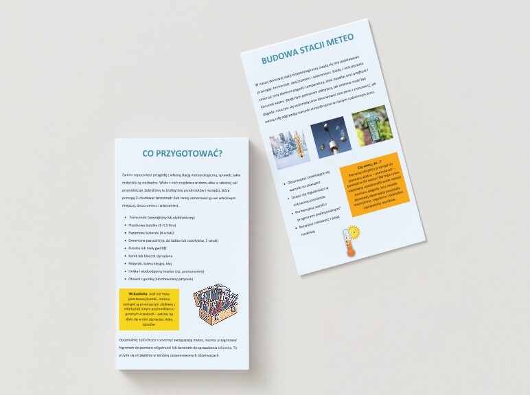 Domowa stacja meteo. Termometr. Deszczomierz. Wiatromierz.