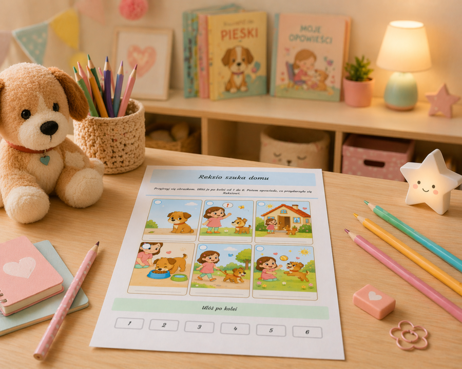 Reksio szuka domu. Historyjka obrazkowa