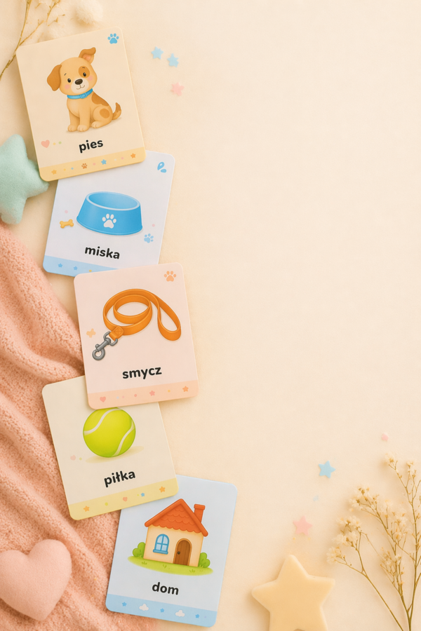 Miska, smycz, legowisko – pierwsze słowa o piesku