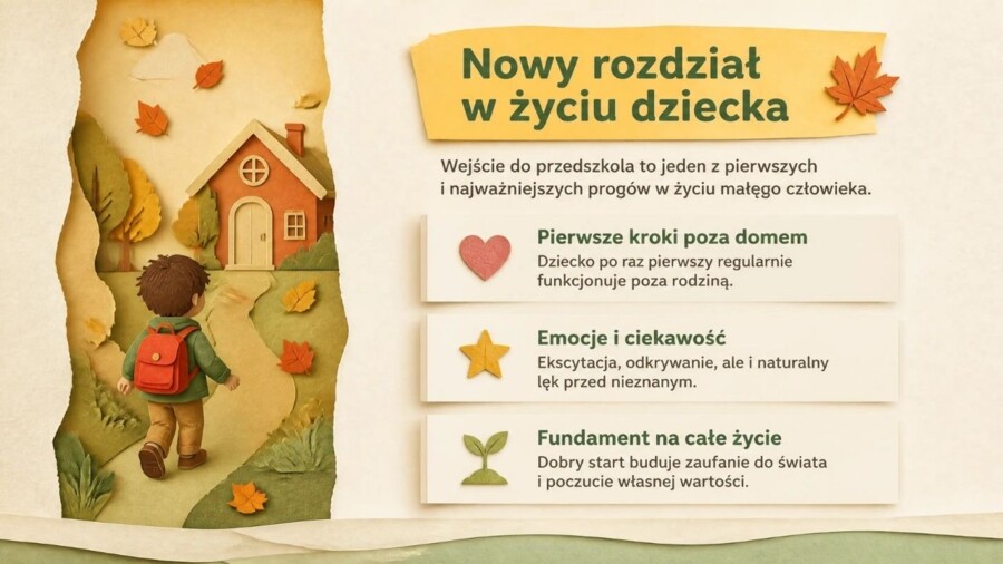 Rozpoczęcie roku przedszkolnego - gazetka lub prezentacja o adaptacji i rozwoju dziecka