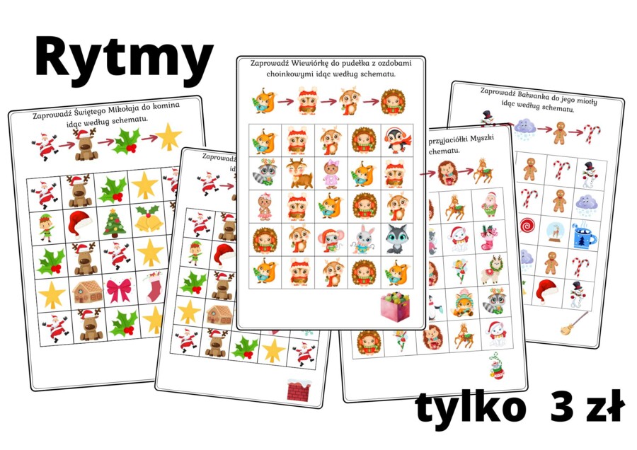 Rytmy - zimowe -4 elementowe - 5 kart
