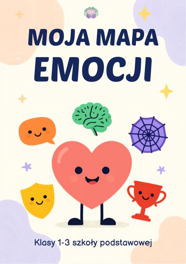 Moja Mapa Emocji: Dzienniczek Ucznia (30 stron – Edukacja Emocjonalna i Społeczna dla Klas 1–3)