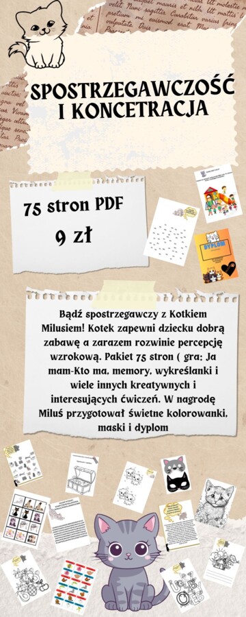 Spostrzegawczość i koncentracja 1-3