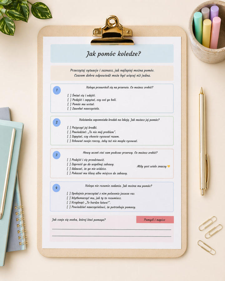 Jak pomóc koledze?