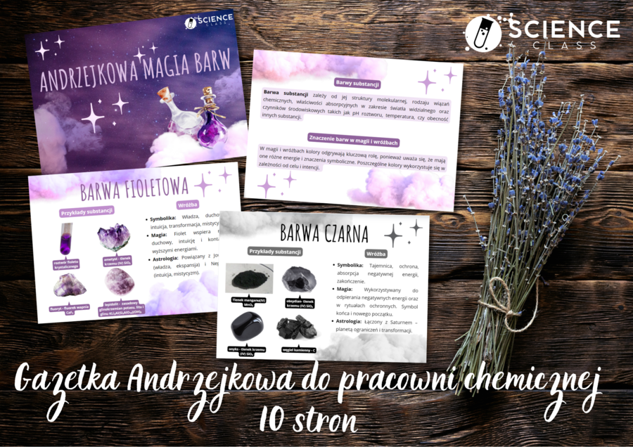 Gazetka Andrzejkowa do pracowni chemicznej