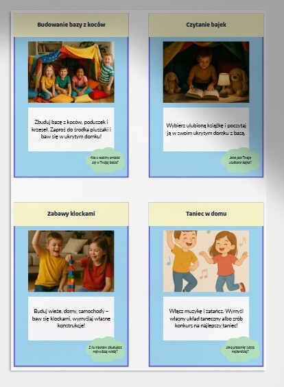 Karty Obrazkowe: „Co robimy, gdy pada deszcz?”