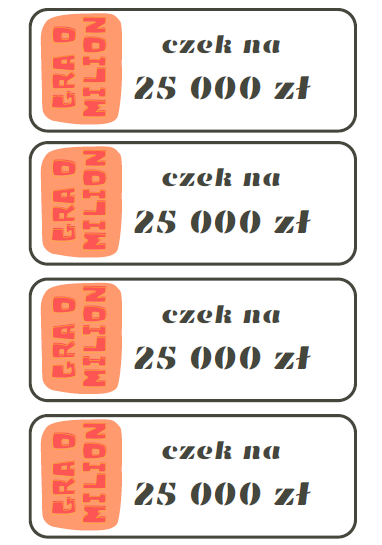 Gra o milion - powtórzenie z ułamków zwykłych dla klasy 4