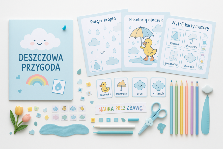 Karta pracy "Deszczowa przygoda"