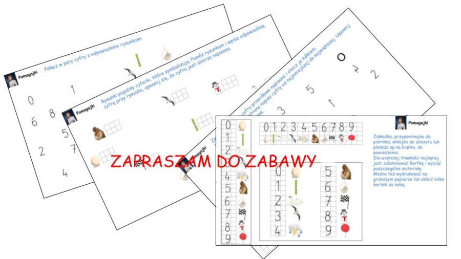 Cyfry bez pisma lustrzanego - trening