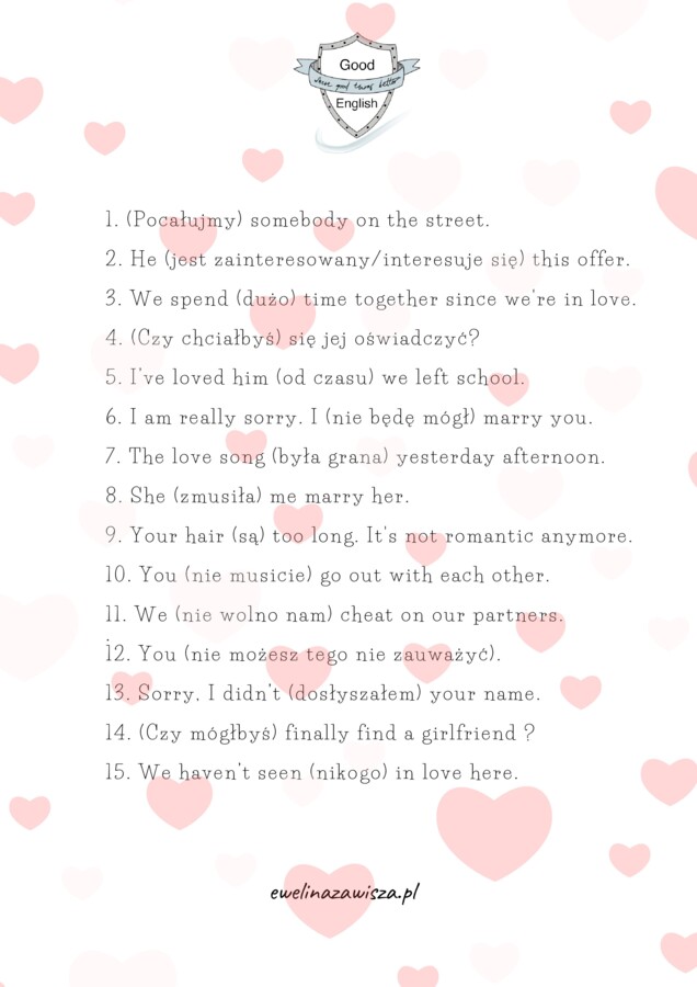 FULL OF LOVE E8 EXTENDED VALENTINE’S REVISION SET- zestaw z nagraniami