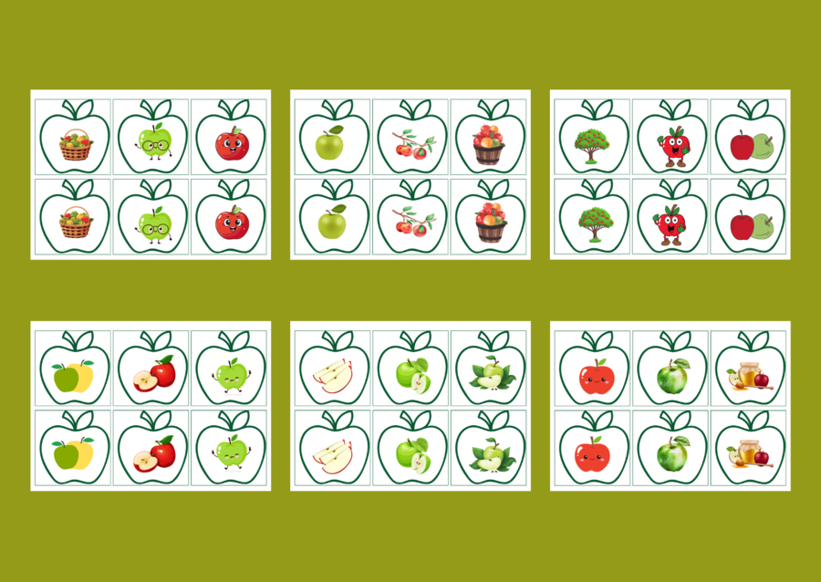 DZIEŃ JABŁKA – memory – 36 szt. wersja 2