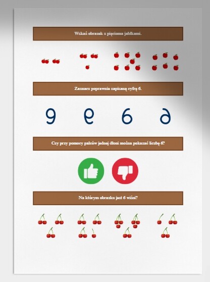 Liczby 1-10. Karta pracy. Sprawdzian. Ćwiczenia.