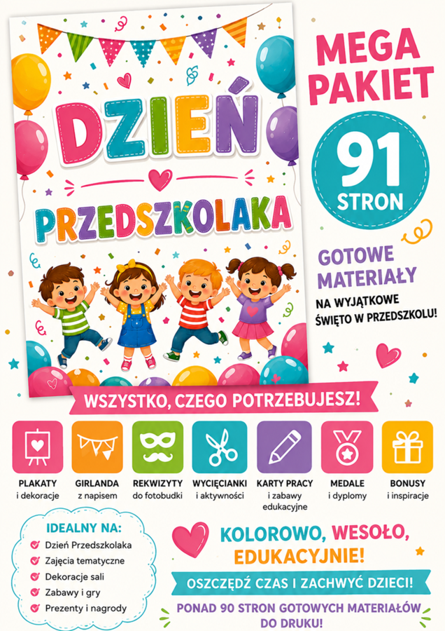 Dzień Przedszkolaka – Mega Pakiet 91 stron