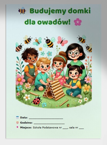 Warsztaty budowy domków dla owadów