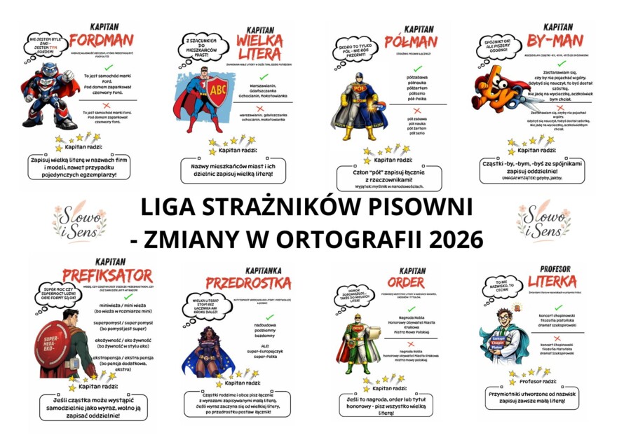 Ortografia 2026 - pakiet - Liga Strażników Pisowni