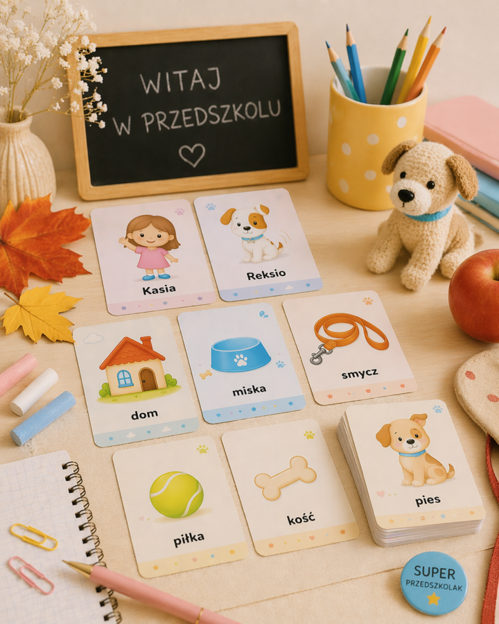 Miska, smycz, legowisko – pierwsze słowa o piesku