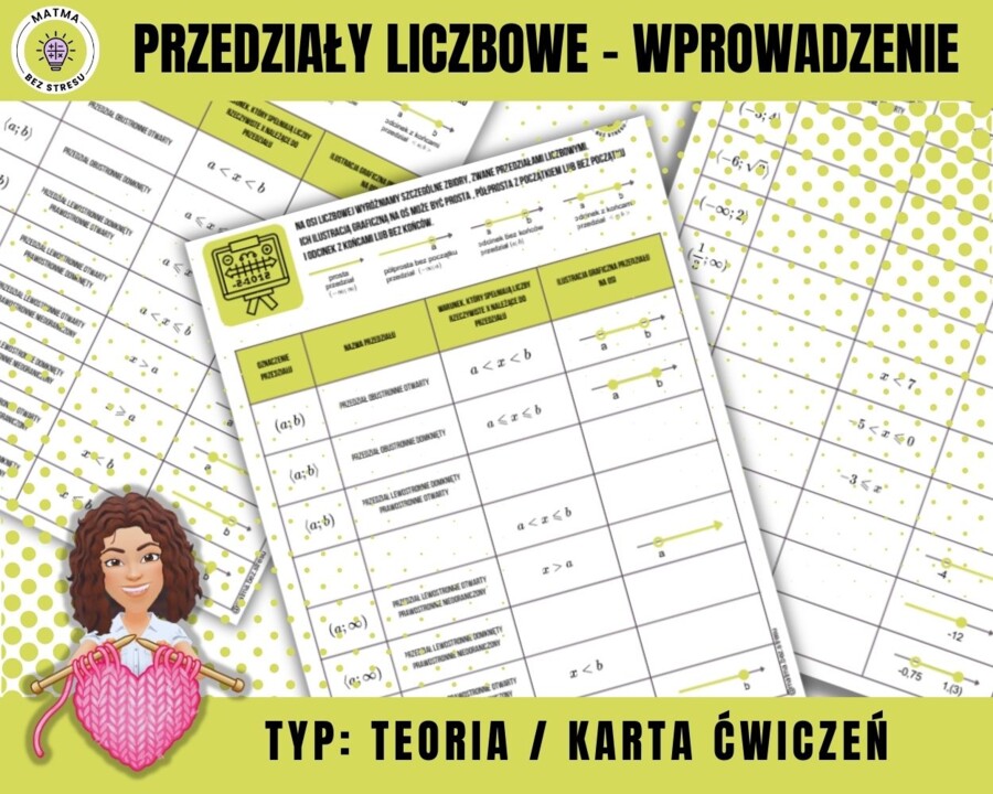 Przedziały liczbowe - wprowadzenie + karta ćwiczeń