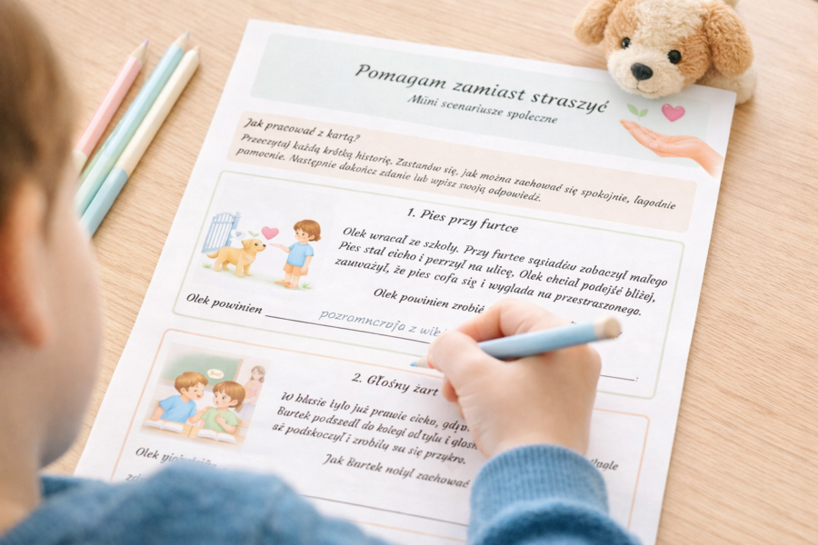 Pomagam zamiast straszyć – mini scenariusze społeczne