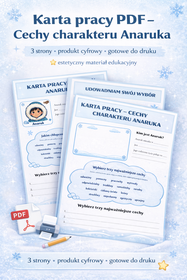 Karta pracy „Cechy charakteru Anaruka”