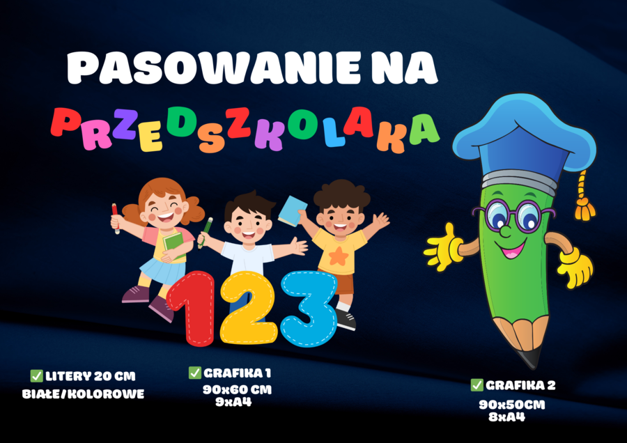 PASOWANIE NA PRZEDSZKOLAKA - Dekoracja XXL