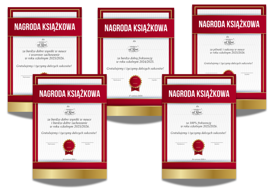 Dedykacje do nagród książkowych